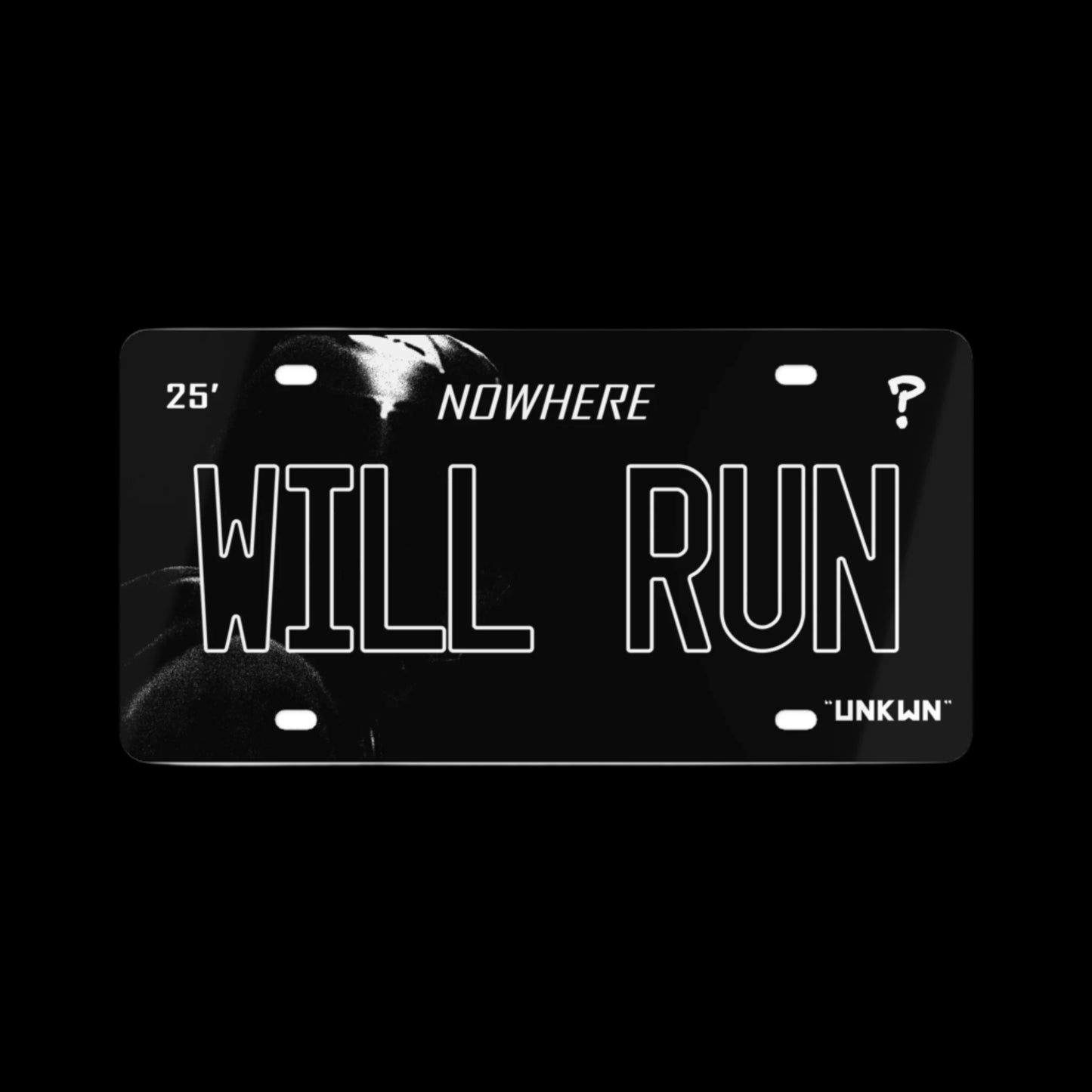 "WILL RUN" PLATE
